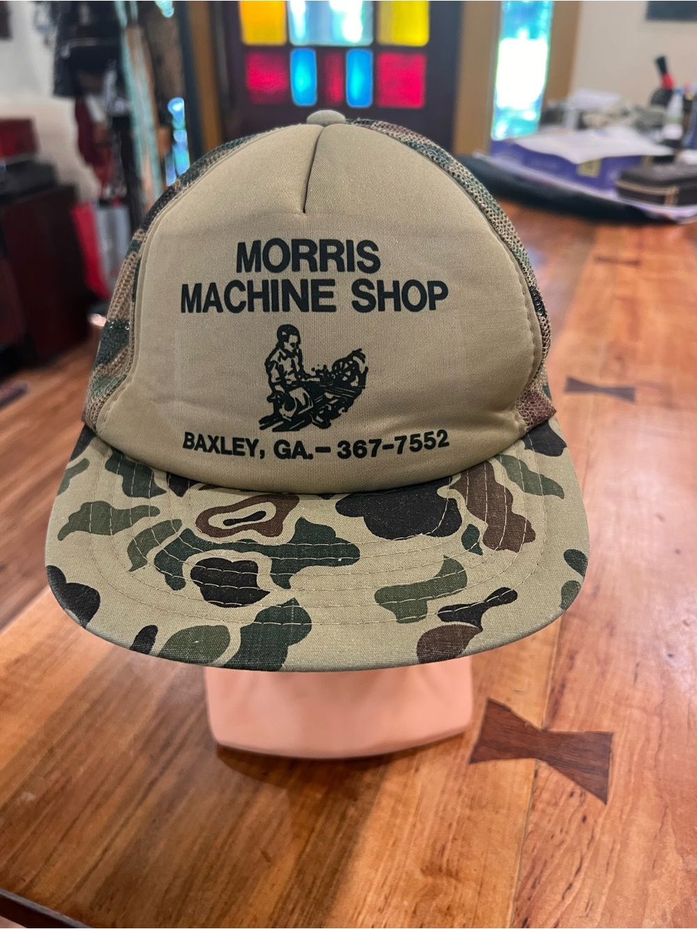 Morris’s Machine Shop Camouflage Trucker Hat - Green Camo